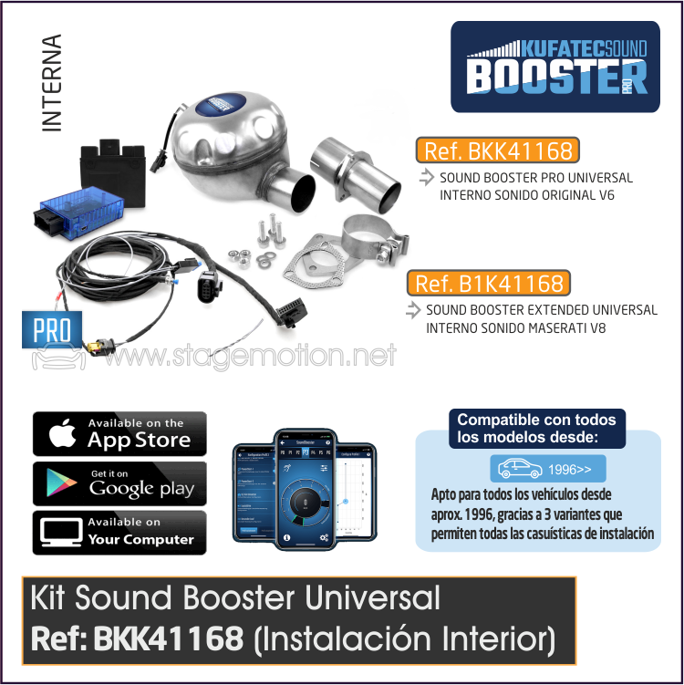 Kit Sound Booster Universal (Instalación Interior)