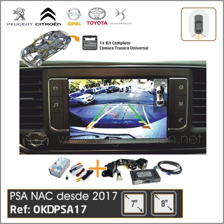 Kit RVC Integrado Peugeot / Citroën / Toyota / Opel 5.0 I. Link NAC 2018&gt;&gt; (Conexión Redonda HSD Vídeo)