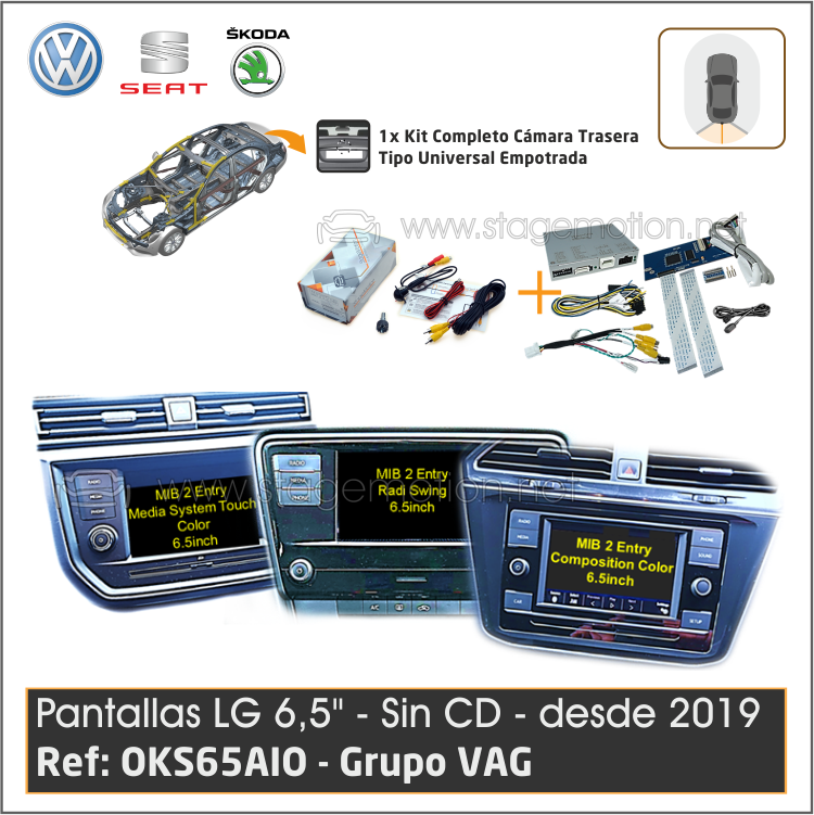 Kit RVC GrupoVAG MIB2GP 6,5&quot; (All-In-One LG 2018&gt;&gt;)