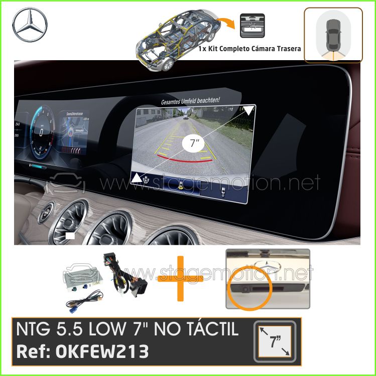 Kit RVC Integrado HUE213 LOW 7&quot; (6/2016 hasta 06/2018) para Mercedes