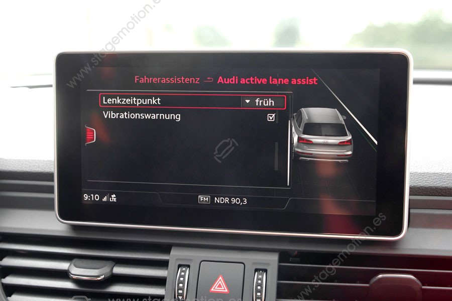 Sistema de advertencia de cambio de carril que incluye asistente de atascos para Audi A5 F5