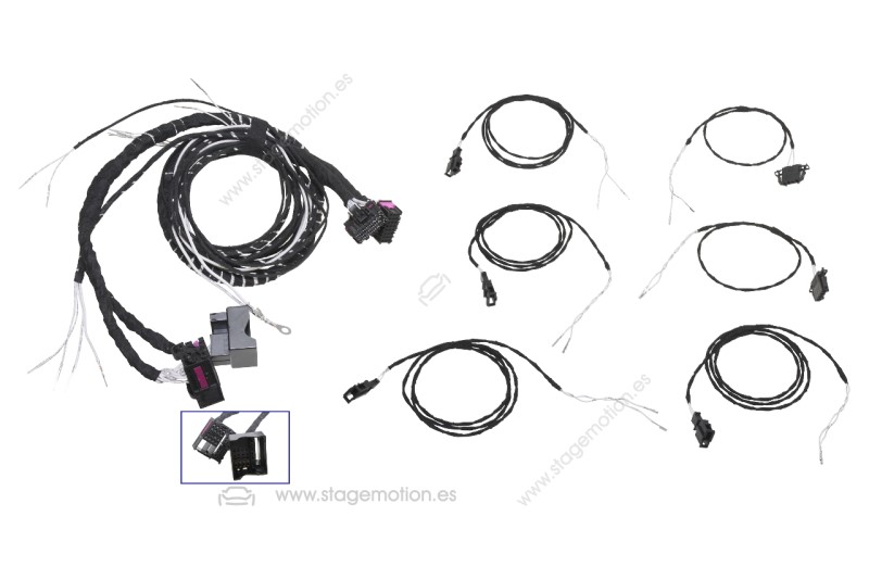 Cableado OEM sistema de sonido DYNAUDIO para VW Passat B6