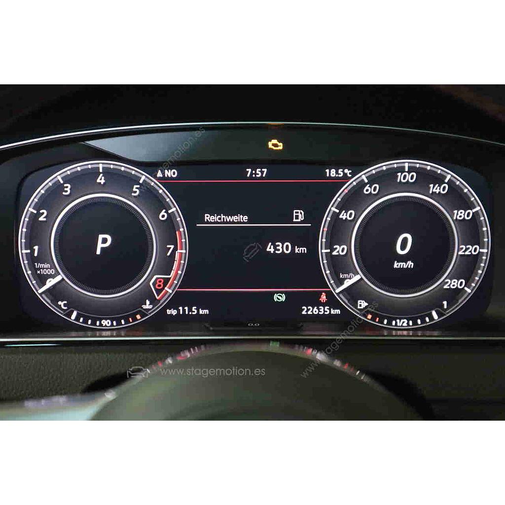 Activador de la escala de velocidad/valor final del velocímetro para VW
