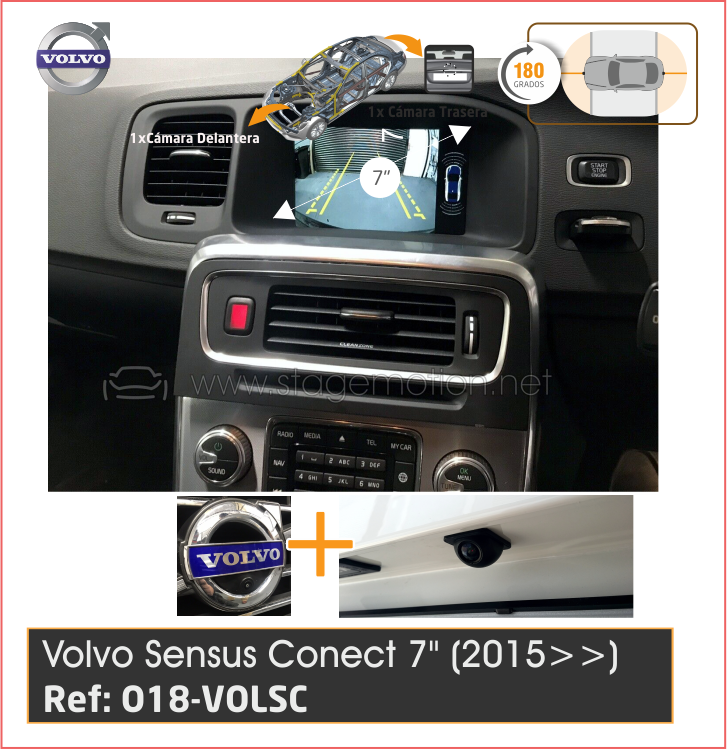 Kit 180º Visión Volvo Sensus Connect 7&quot; (2015-2023)