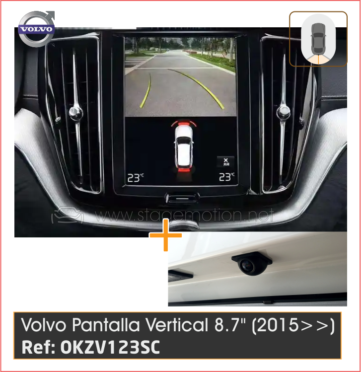 Kit RVC Integrado Volvo Sistema Vertical (8.7&quot;)