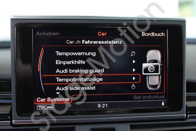 Reconocimiento de señales de tráfico para Audi A8 4H