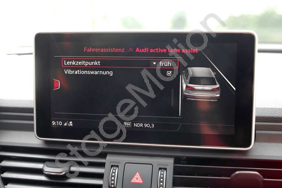 Sistema de advertencia de cambio de carril incluido asistente de atascos para Audi Q7 4M