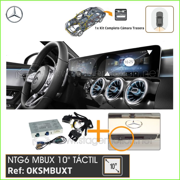 Kit RVC Integrado NTG6 10&quot; High MBUX para Mercedes-Benz