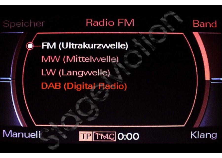 Cableado de radio digital DAB para Audi A8 4E MMI 2G