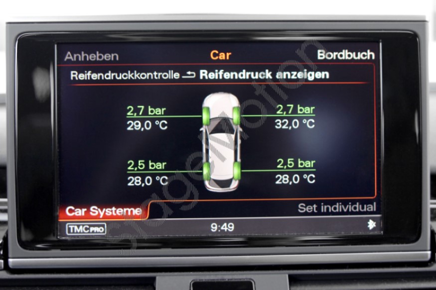 Sistema de control de presión de neumáticos (TPMS) para Audi A8 4H
