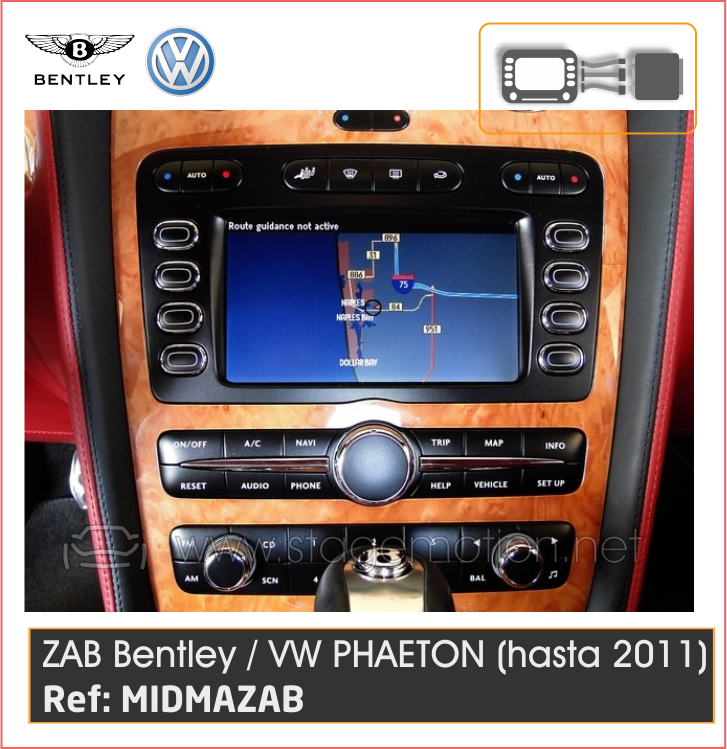 Interface Multimedia para VW Phaeton y Bentley Continental &gt;&gt;2011 (Navegador tipo ZAB)