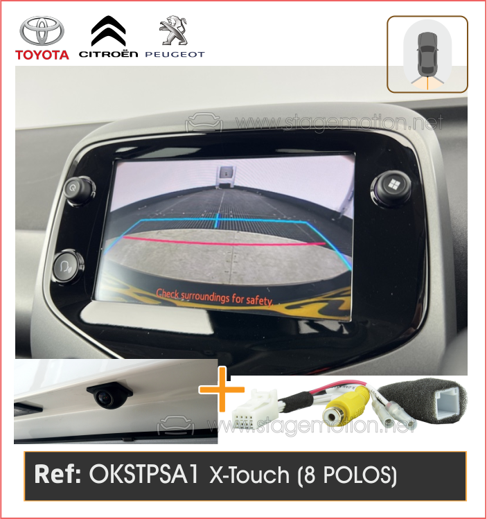 Kit Cámara Navegación X-Touch OEM X-Touch / X-Nav (Toyota/Peugeot/Citroën 2014-2021)
