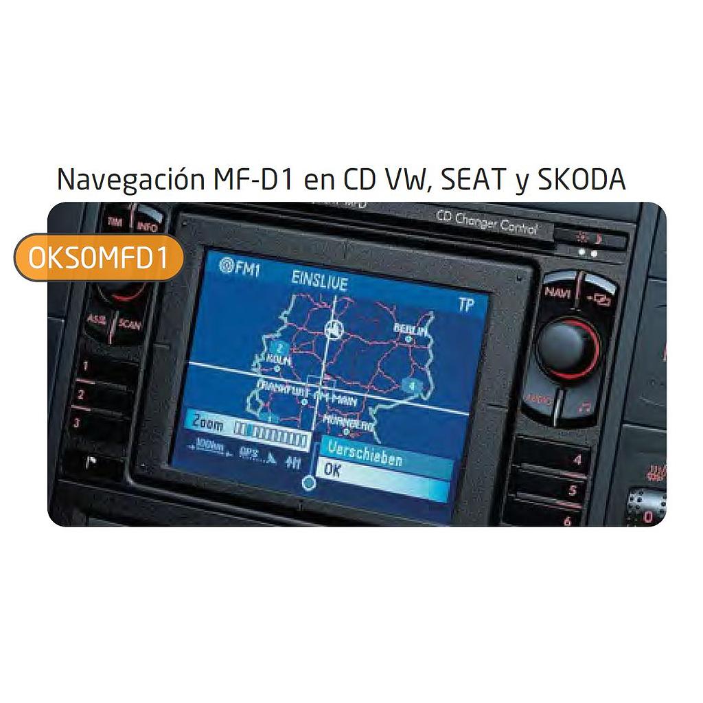 Kit RVC Integrada MF-D1 (Mapas CD) conmutación manual para VW/Skoda/Seat
