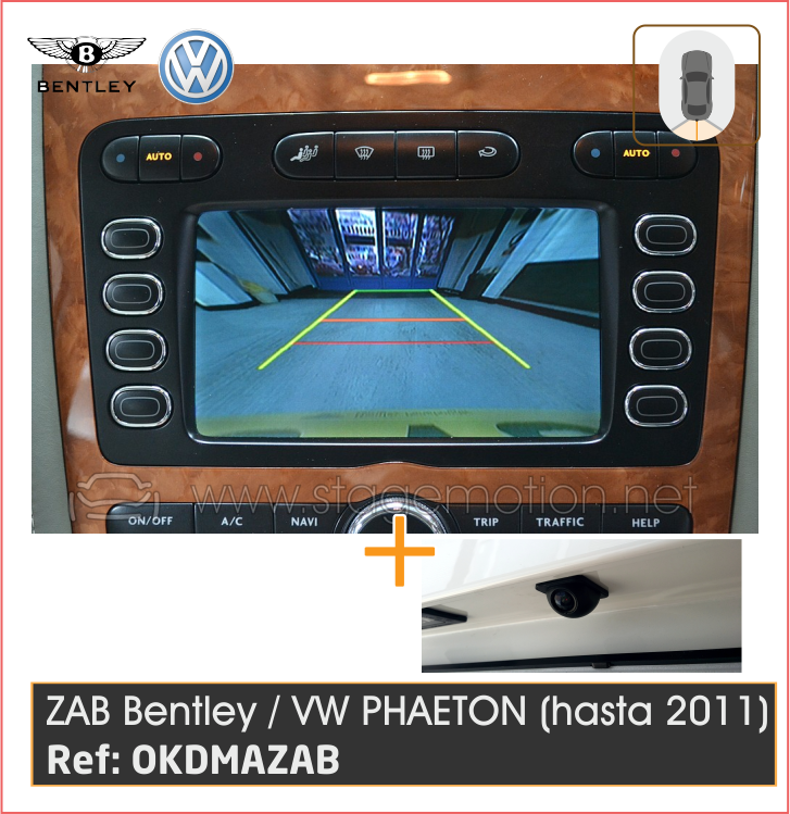 Kit RVC Integrado para VW Phaeton y Bentley Continental (hasta 2011)(Navegador tipo ZAB)
