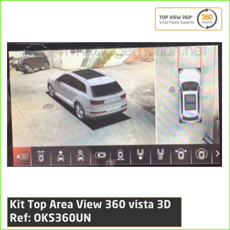Kit Top View 360º Universal (4 Cámaras Perimetrales) 3D VIEW