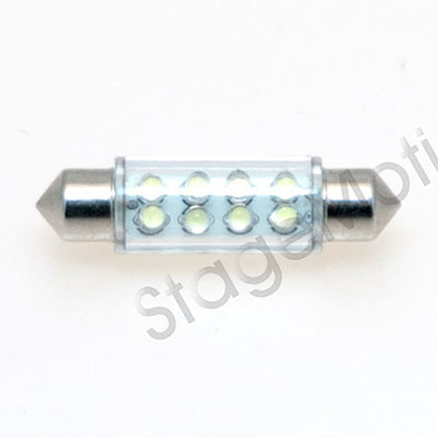 Lámpara LED C5W 12v/5W (11x42mm. / Luz blanca) -8 LED 80 lm.-