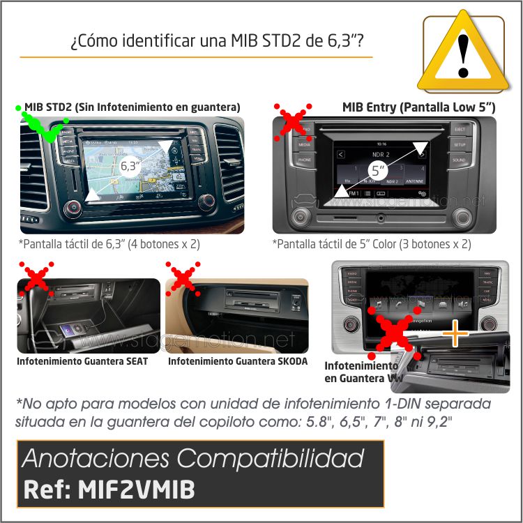 Interface LVDS VW/Seat/Skoda MIB STD2 6.3"- (Todo en uno) *Requiere instalación interna en pantalla