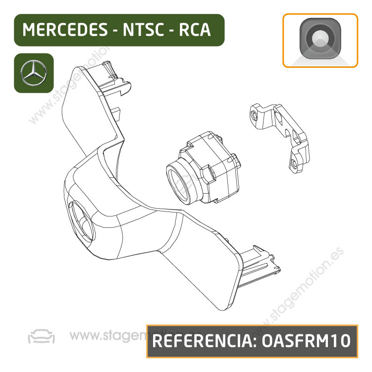 Cámara Frontal Específica RCA - Mercedes Clase GLC (2020>>) - Sin Calandra AMG Sport