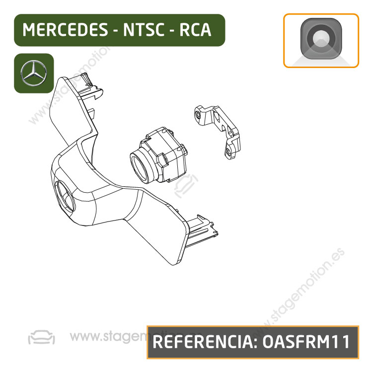 Cámara Frontal Específica RCA - Mercedes Clase GLC (2020>>) *Con Calandra AMG Sport
