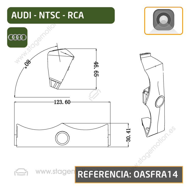 Cámara Frontal Específica RCA Audi A4 (8W 2020>>) *Calandra Sport