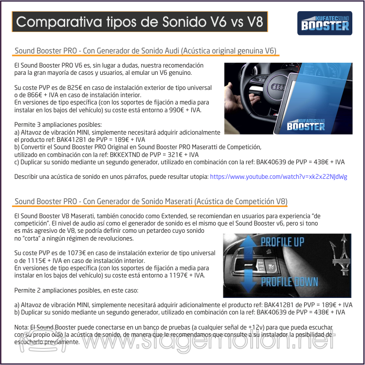 Comparativa sonidos V6 vs V8