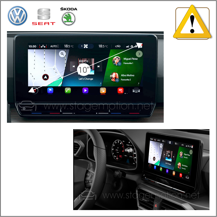 Interface Cámaras/Vídeo AUX Audi MIB3 Audi/VAG Touch+ Response 10.1" 2019>> 1 Pantalla Única en Consola