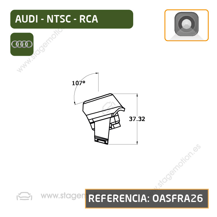 Cámara Frontal Específica RCA Audi A4 (8W desde 2020) Tipo 2