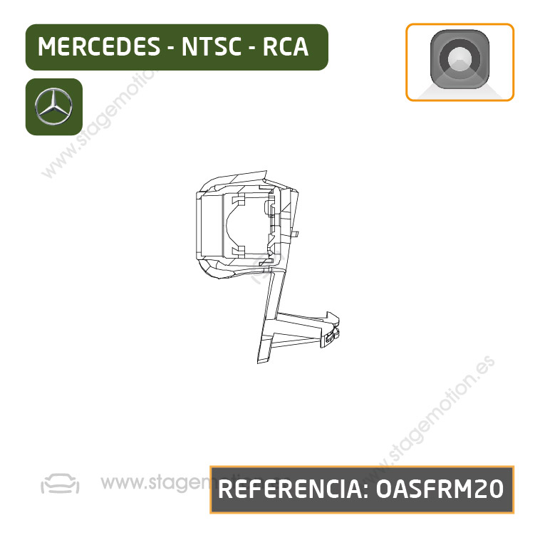 Cámara Frontal Específica RCA para Mercedes Benz Clase GLA (X247 desde 2020)