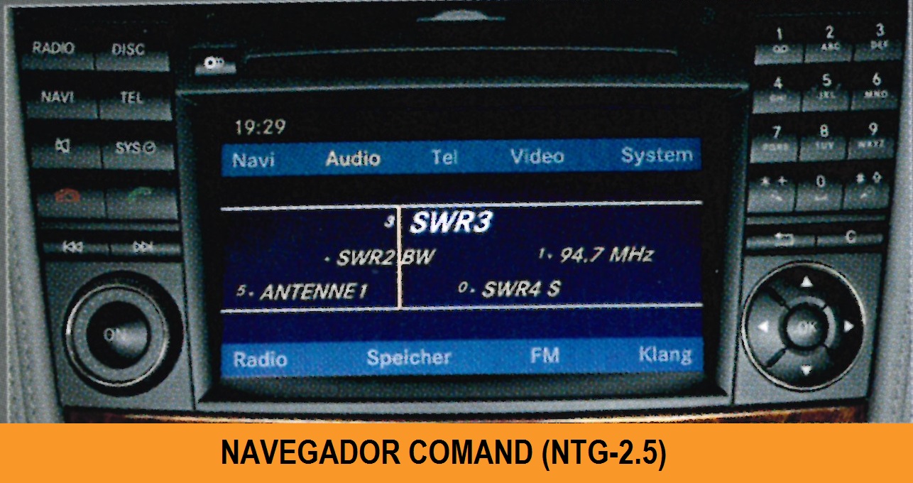 Kit RVC Integrado para Mercedes-Benz Clase CLS/E Comand NTG 2.5