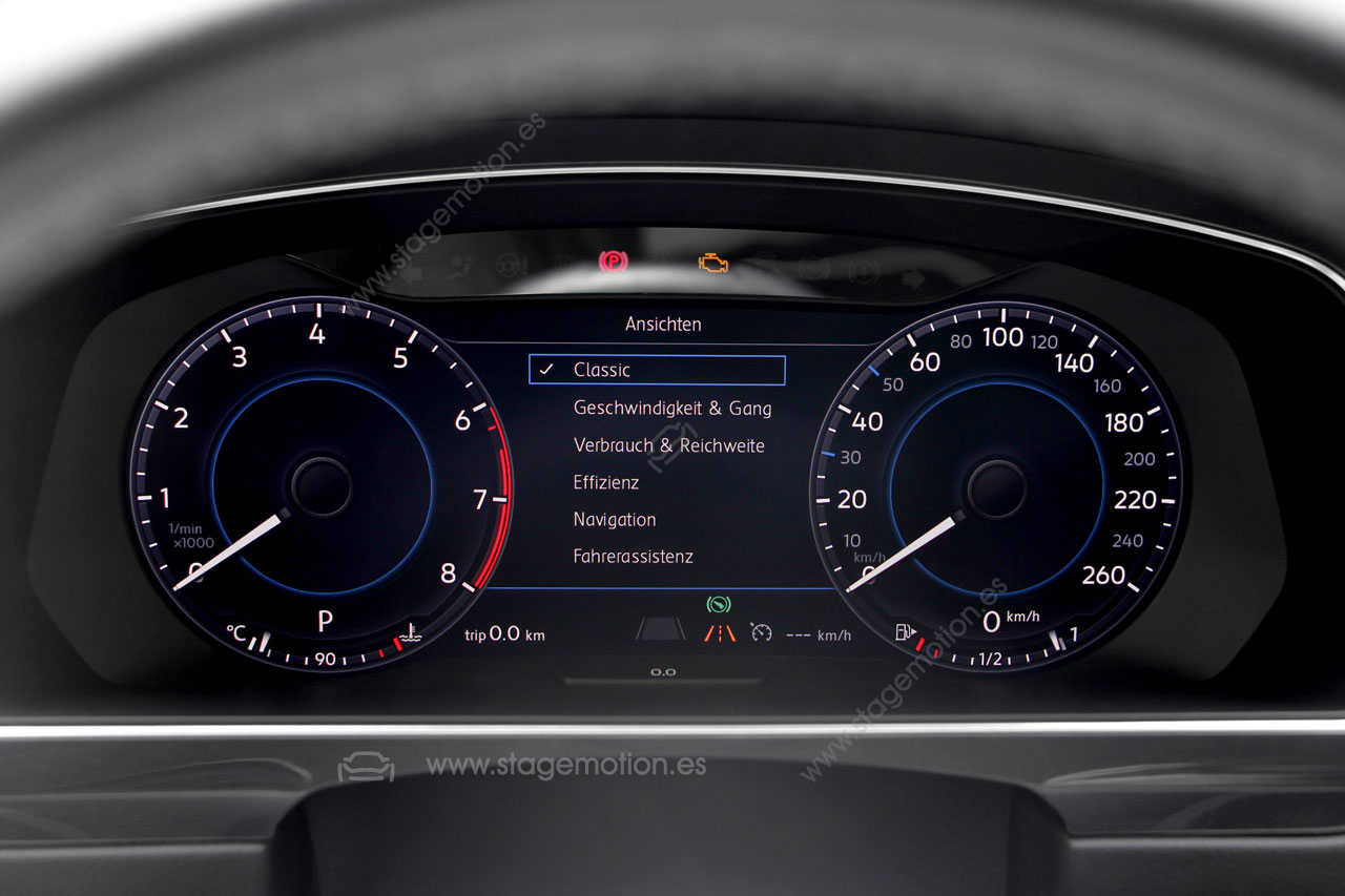 Cuadro de instrumentos, AID de pantalla de información activa para VW Tiguan AD1, BW2
