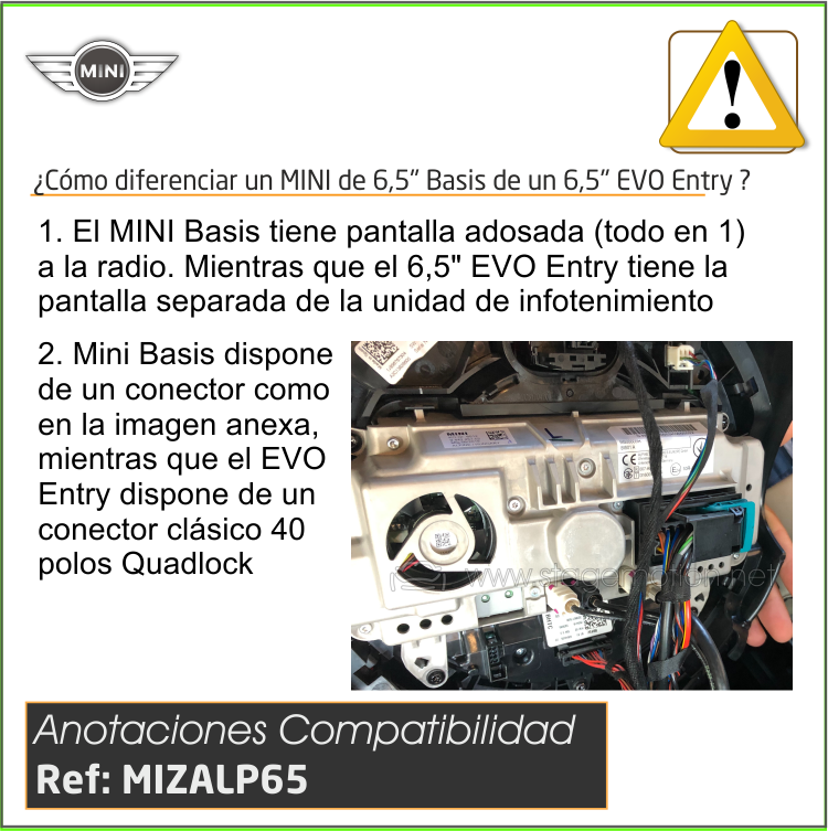 Kit RVC Visión MINI EVO Radio Alpine Basic 6,5" Pantalla + Radio, todo en 1