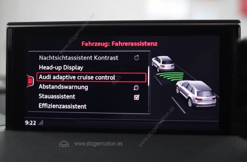 Kit Control de Crucero Adaptativo para Audi A4 8W