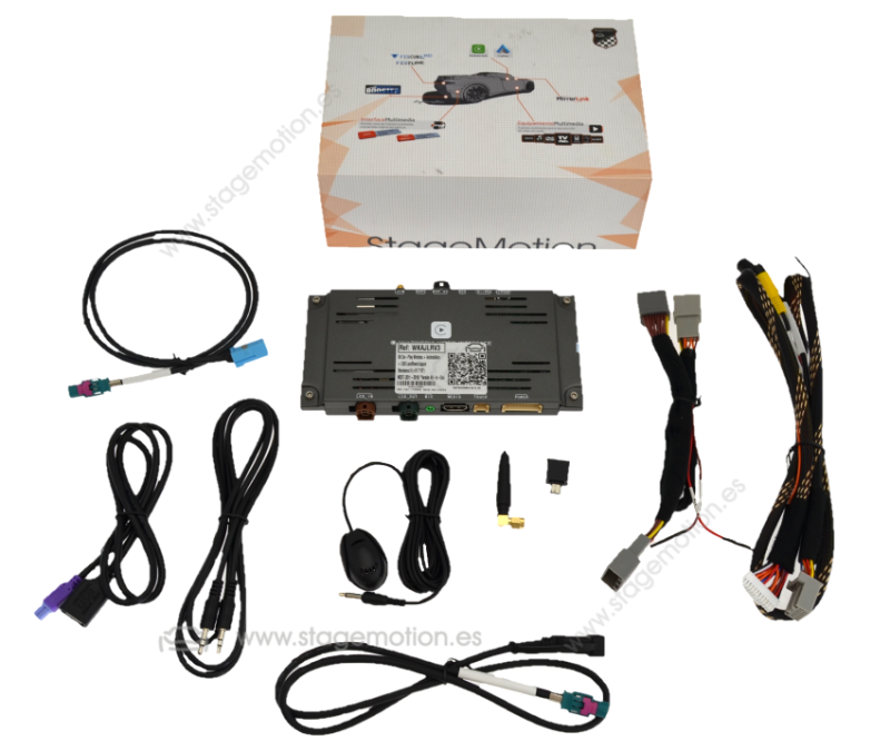 Kit Car-Play Wireless + AndroidAuto + USB LandRover/Jaguar (Versiones III y IV 7"/8") MOST (2011-2019) Versión All-In-One