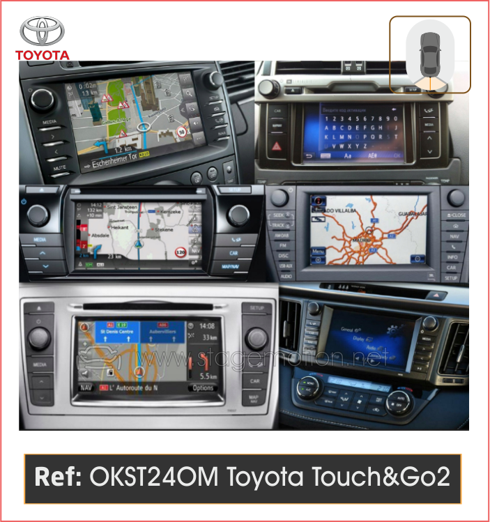 Kit RVC Integrado para Toyota Touch-and-Go2 Systems (2012-2018) 24 polos