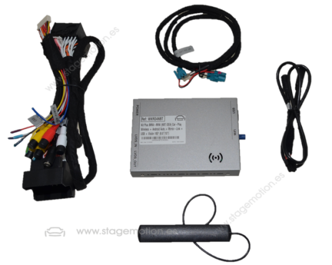 Kit Plus BMW-MINI (NBT IDE4) Car-Play Wireless + Android Auto + Mirror-Link + USB + Visión 180º (8.8"/10")