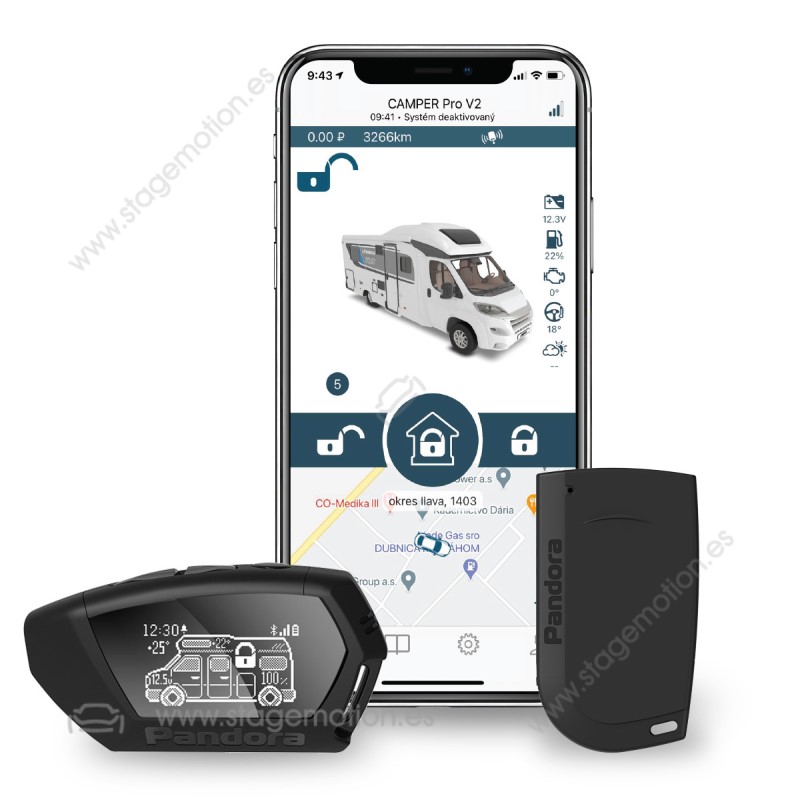 Sistema de alarma para coche Pandora Camper Pro V2