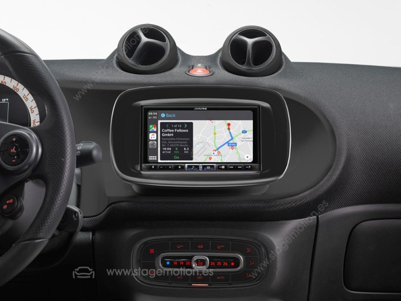 Estación multimedia digital con pantalla táctil de 7 pulgadas, DAB+, Apple CarPlay inalámbrico, Android Auto para Smart 453